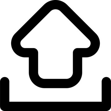 Upload Button Icon Outline Rounded for File Data UI Website Mobile Apps