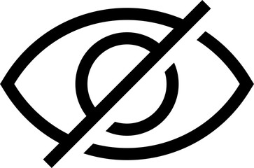 Visibility off Button Icon Outline Sharp for User Account UI Website Mobile Apps