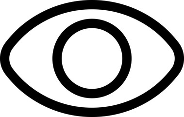 Visibility on Button Icon Outline Rounded for User Account UI Website Mobile Apps