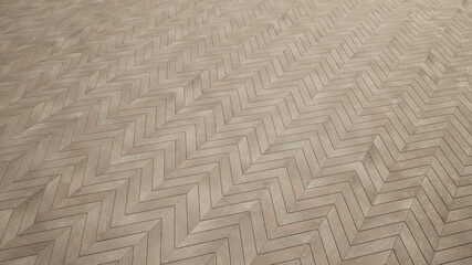 Concept or conceptual solid beige background of concrete tiles texture floor as a modern pattern layout. A 3d illustration metaphor for construction, architecture, urban and interior design