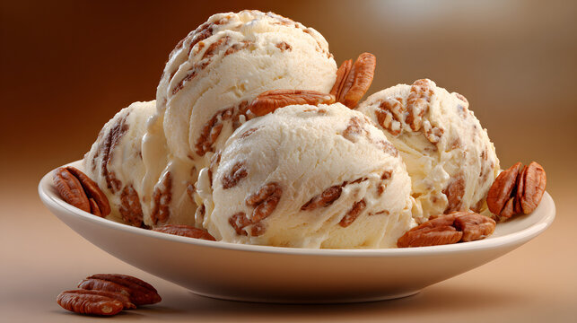 Butter pecan ice cream