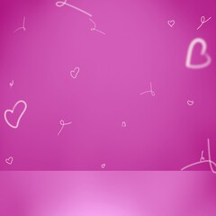pink background with hearts