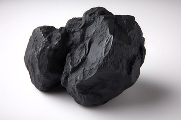 Meteorite fragment isolated on white background professional stock clarity, Realistic Photo