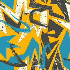 Seamless grunge urban modern pattern