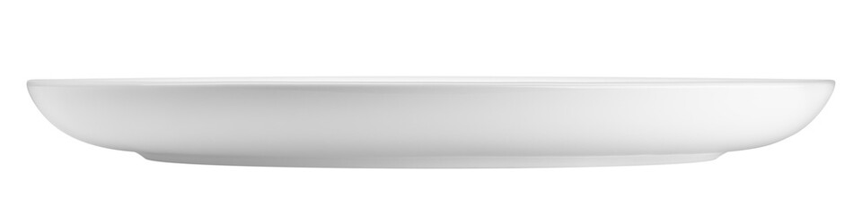 Plate, empty utensil, isolated, full depth of field