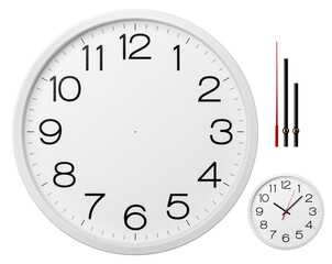 Clock without arrows isolated, full depth of field