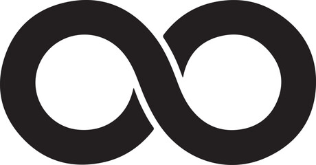 Infinity symbol on white background