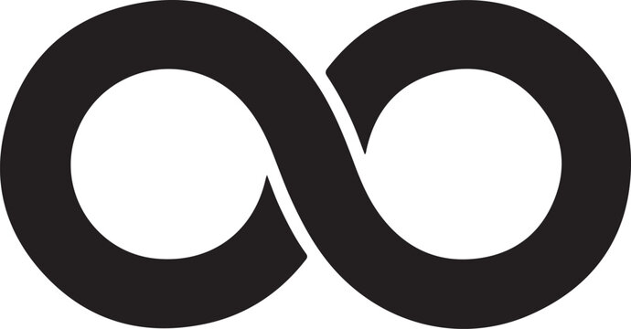 Infinity symbol on white background