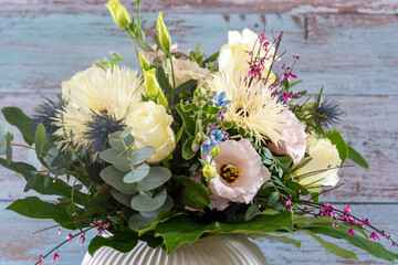 Blumenstrau&szlig; in Pastellt&ouml;nen