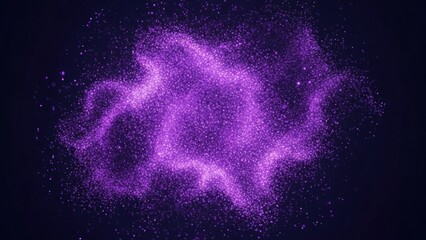 Vibrant purple glitter explosion on dark background