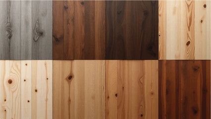 Collection of wooden planks. Wooden background. Wood planks with natural pattern. 