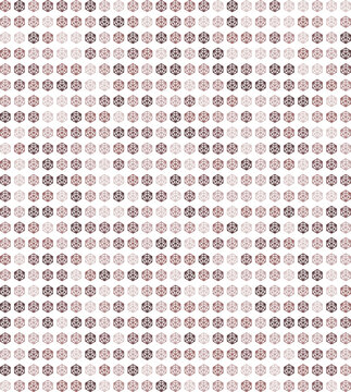 Brown and Beige Hexagonal Pattern on White Background, Geometric Design, Abstract Texture