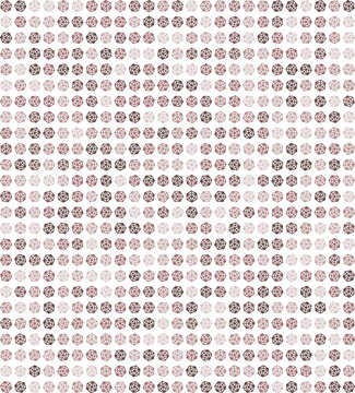 Polka Dot Pattern with Brown and Pink Dots on White Background