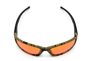 Orange tinted sunglasses