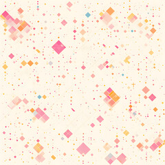 seamless pattern with hearts and square confetti