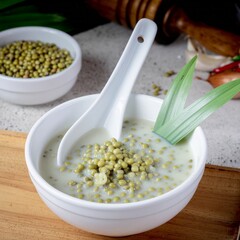 Indonesian Mung Bean Porridge with Coconut Milk