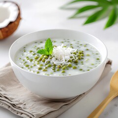 Indonesian Mung Bean Porridge with Coconut Milk
