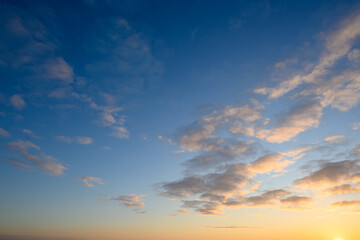 Fototapeta premium Beautiful color evening sky and amazing clouds