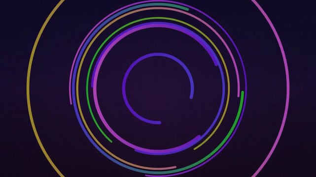 Hypnotic Color Rings Expand from a Central Point