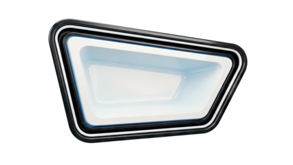 Abstract geometric shape with black and white layers