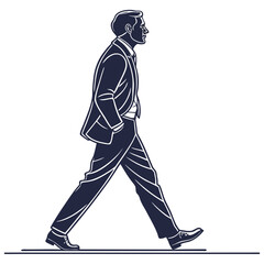 Fototapeta premium Businessman walking confidently