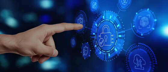 Cybersecurity and privacy concepts to protect data. Cyber security