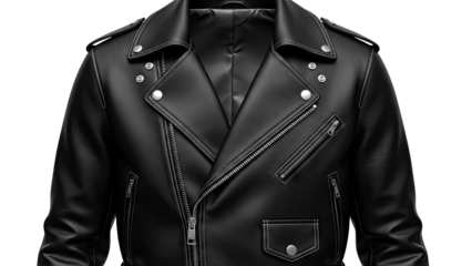 Black Leather Motorcycle Jacket