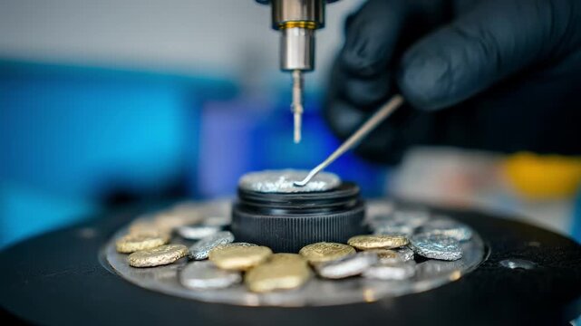 Medium shot showcasing nickelchromium alloy samples being tested for enhanced resistance and toughness in a modern research facility.