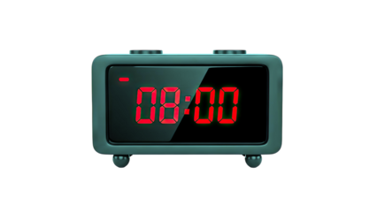 Digital Alarm Clock Displaying 08:00