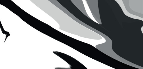 Fototapeta premium Abstract Wave with Black Liquid in Clean Minimal Style