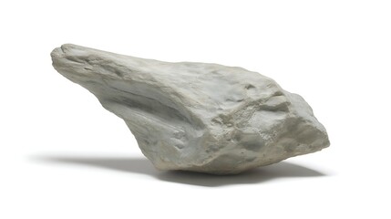 Meteorite fragment with cosmic dust isolated on white background ultra detailed macro, Realistic Photo