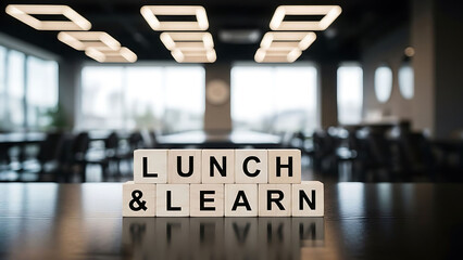 Lunch and learn event in a modern conference room setting