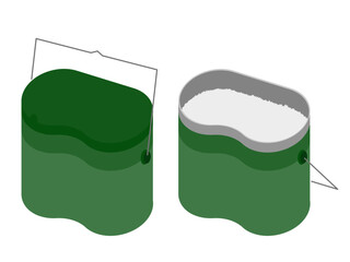 ごはんの炊けた飯盒のイラスト / Cooked Rice Mess Tin Illustration