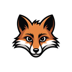 Obraz premium red fox vector illustration on white background.
