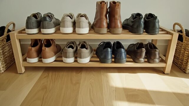Organized Shoe Rack: Home Storage Solution