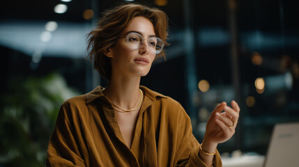 A remote worker’s holographic avatar presenting in a virtual boardroom, animated gestures syncing perfectly with real-time speech — future of hybrid collaboration and expressive workplace