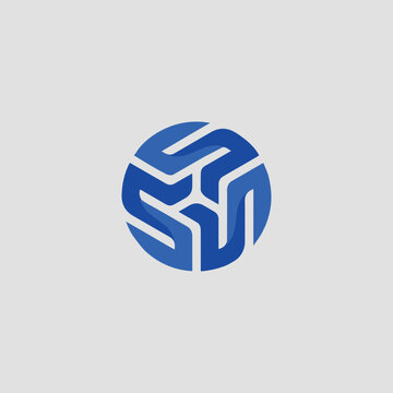 letters s and sss text logo design vector format