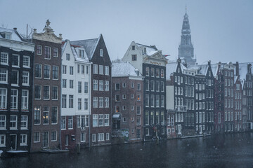 Fototapeta premium Amsterdam Winter Snow 2026