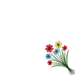 Obraz premium Vibrant bouquet of colorful flowers on a dark background