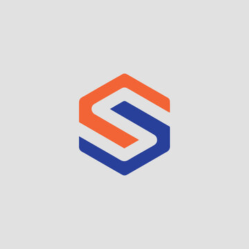 letters s and sss text logo design vector format