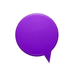 Fototapeta premium Purple Speech Bubble with Subtle Gradient isolated on a transparent background chat communication