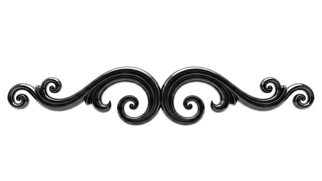 Black Swirl Decorative Element