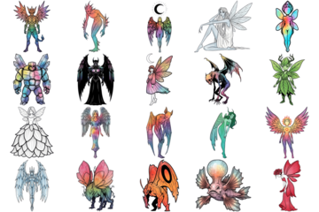 Fantasy Creatures Collection Rainbow Gradient