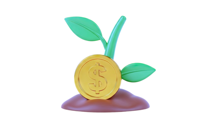 Money Tree with Dollar Coin