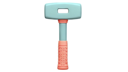 Sledgehammer with Gray Head and Pink Handle