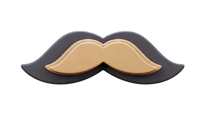Stylized Brown Moustache Icon