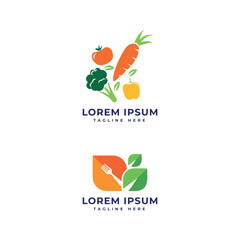 Healthy food service creative logo design for restaurants business