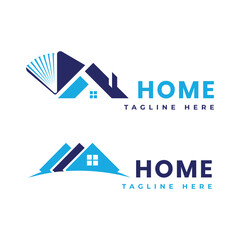 home book house logo design real estate business modern minimal creative concept