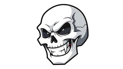 Obraz premium Illustration of a Menacing Skull Character.