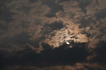 moonlit stormy night sky
